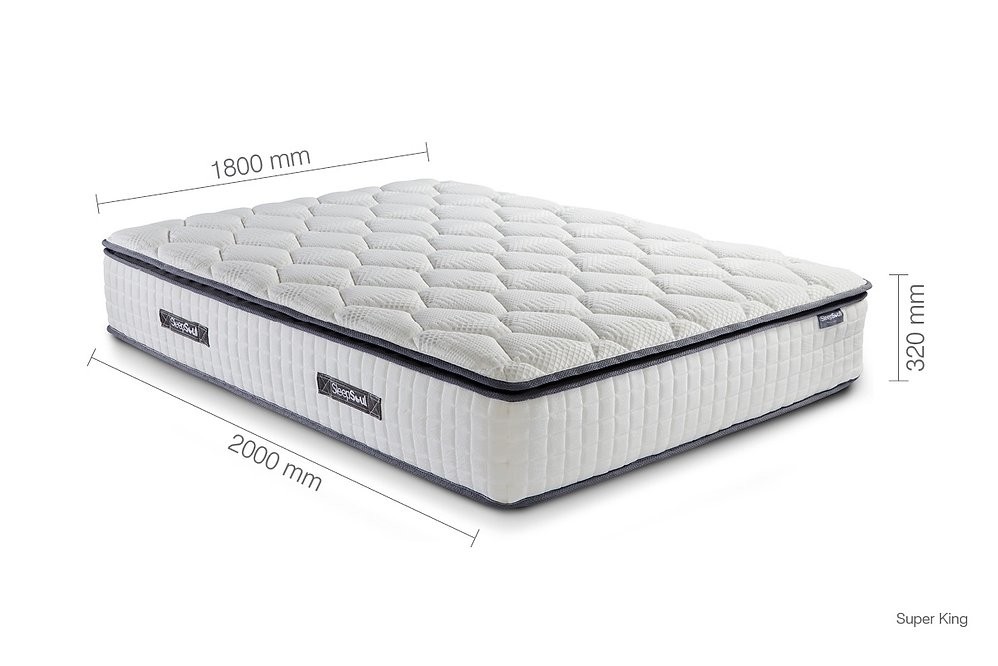 Bliss 800 Pillow Top Pocket Hybrid, King Size Bed Pillow Top Cover For Mattress