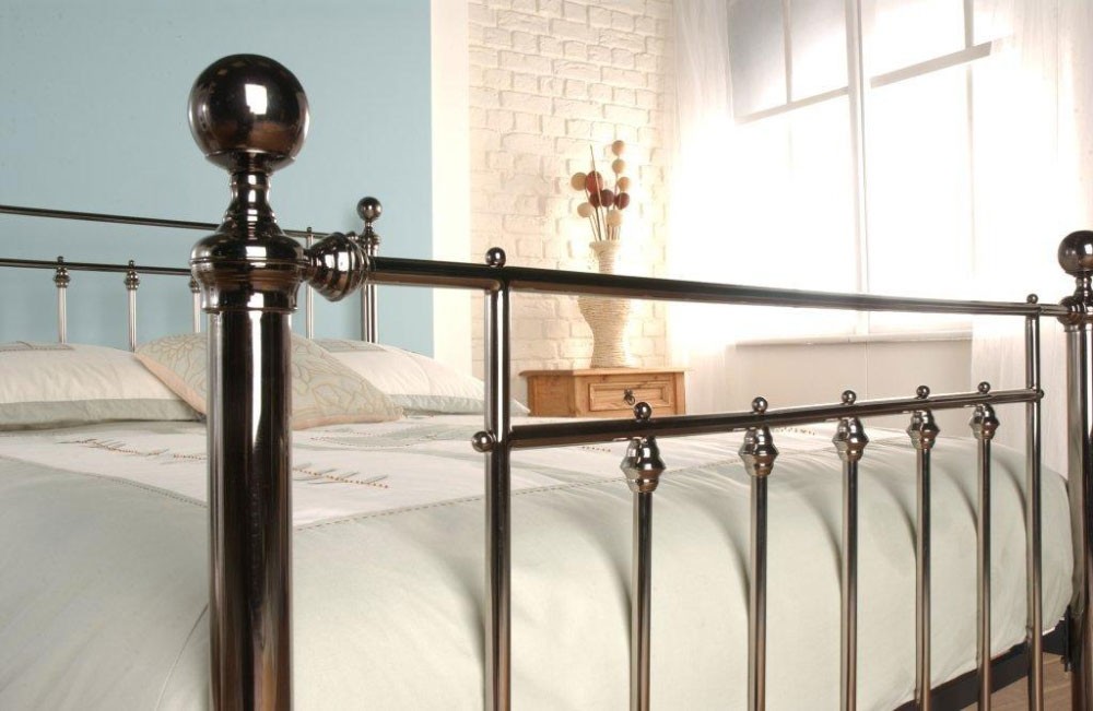 Libro Black Chrome Double Bed Frame