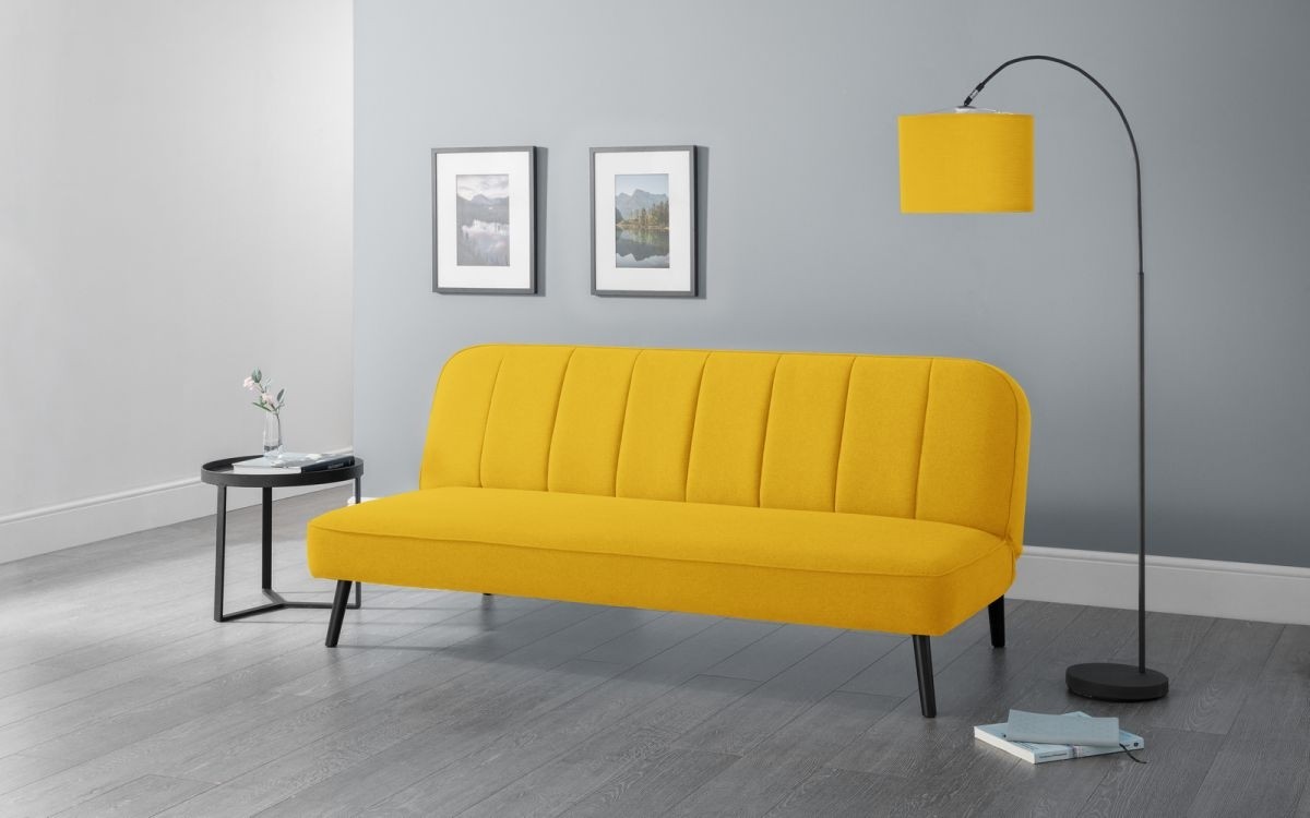Mira Mustard Linen Sofa Bed