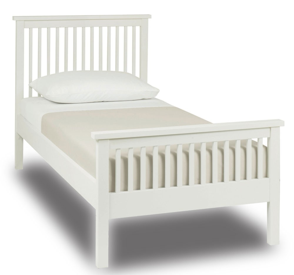 white single bed frames