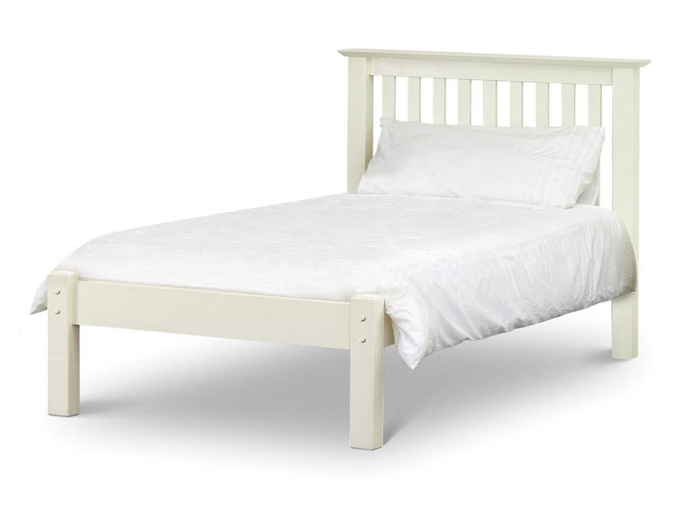 Barcelona Low Foot Stone White Single Bed Frame