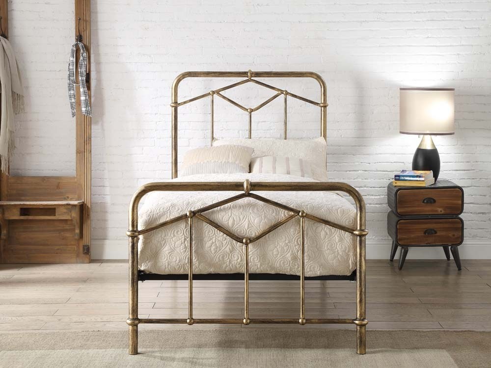 Bronze bed frame full new arrivals