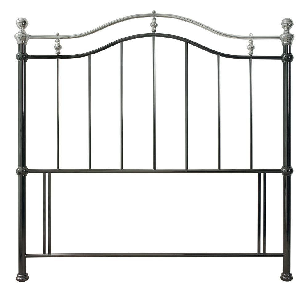 Bentley Designs Chloe Black & Shiny Nickel Double Headboard