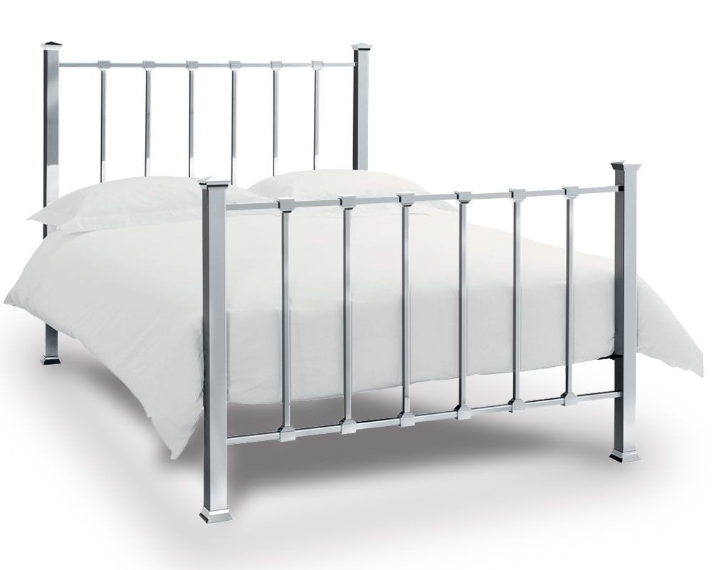 Bentley Designs Madison Shiny Nickel Double Bed Frame