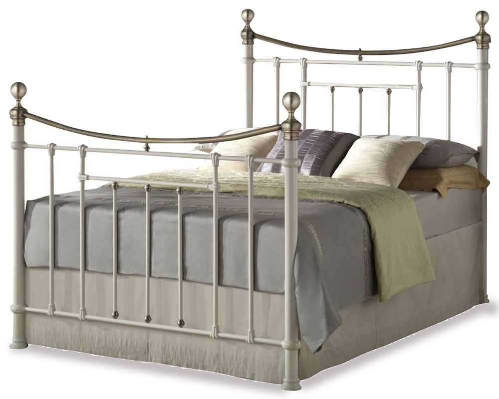 Bronte Cream King Size Bed Frame, Cream King Bed Frame
