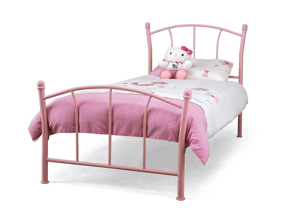 Penny Pink Single Bed Frame, Pink King Size Bed Frame