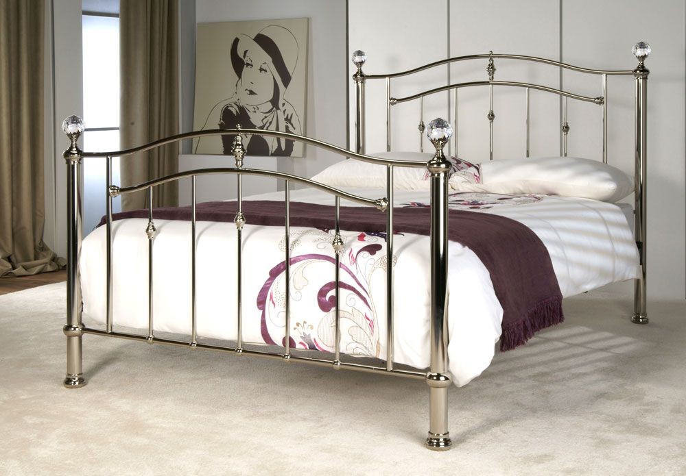 Callipso Chrome and Crystal Kingsize Bed Frame