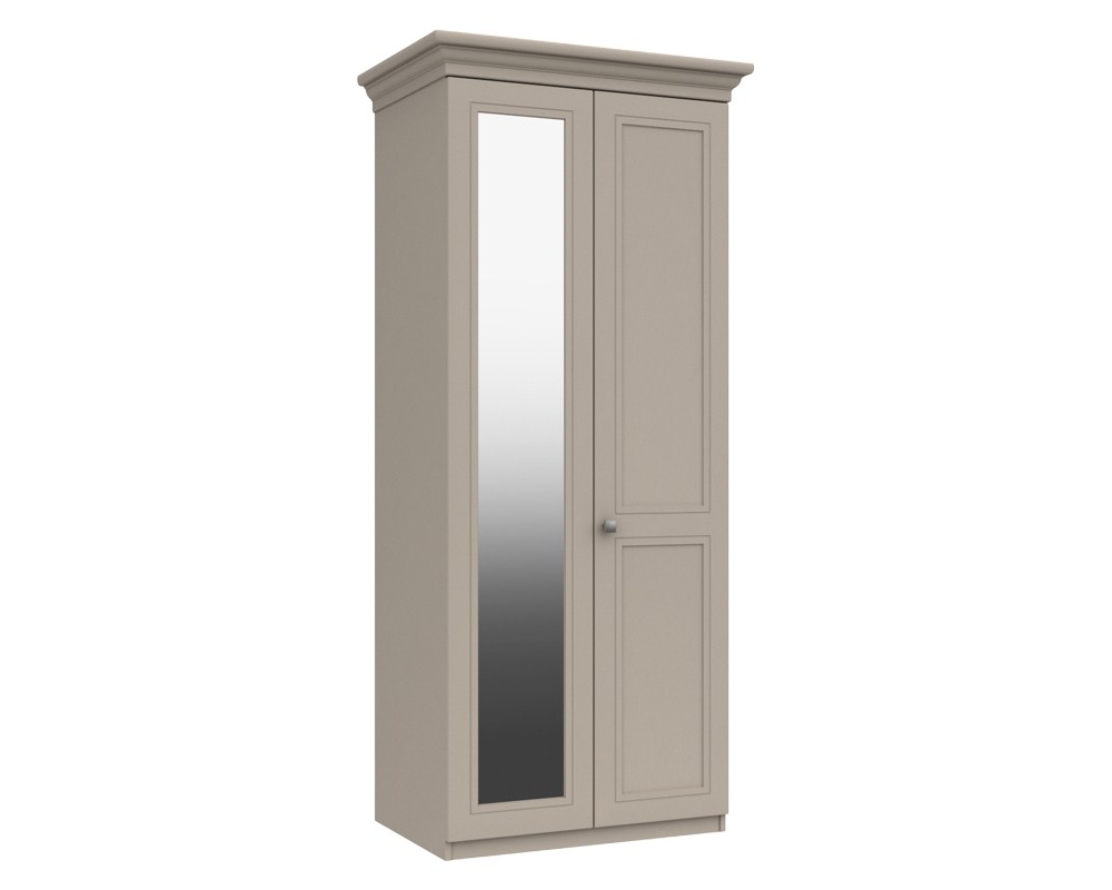 Cambridge Clay 2 Door Wardrobe With Mirror