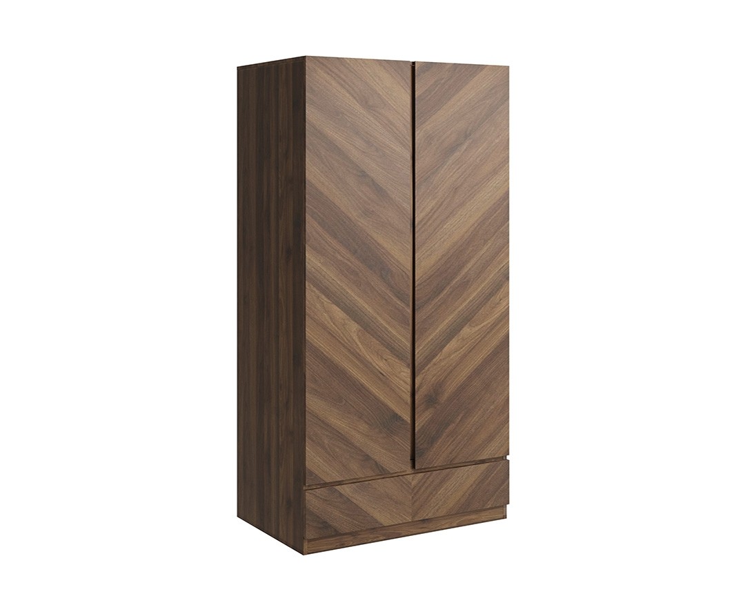 Catalan Walnut 2 Door Wardrobe