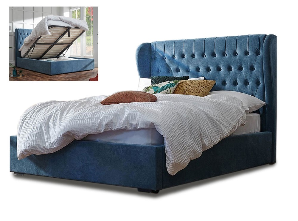 Dakar Teal Ottoman Bed Frame