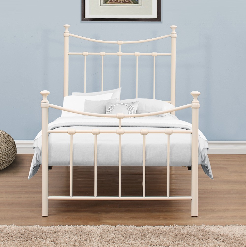 Emily Cream Single Bed Frame
