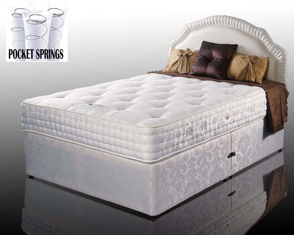Kozee Rose Luxury Pocket 1000 Kingsize Non Storage Divan Bed