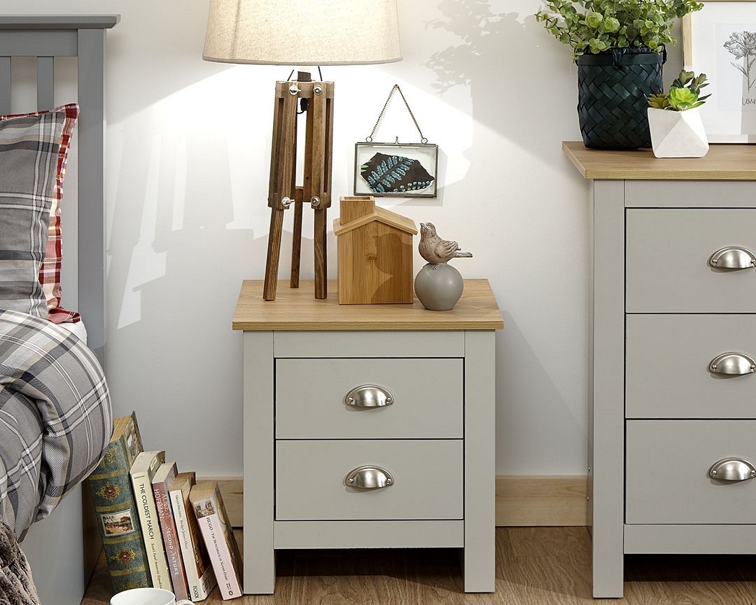 Lancashire Grey Bedside Cabinet