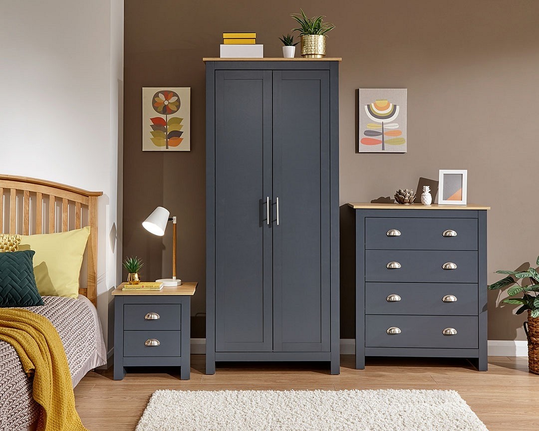 Lancashire Slate Grey Bedroom Furniture