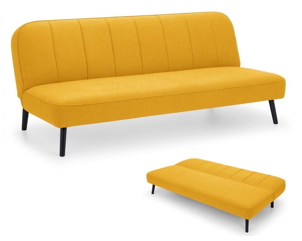 Mira Mustard Linen Sofa Bed