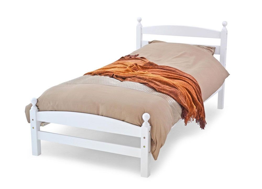 Moderna White Single Bed Frame