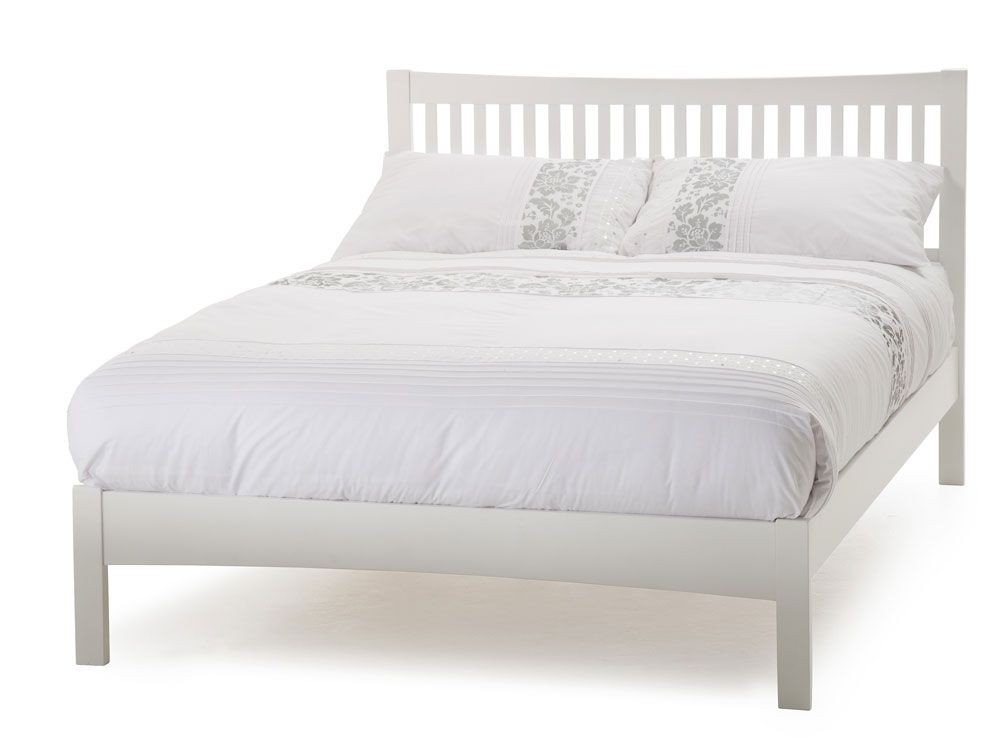 Mia Opal White Kingsize Bed Frame