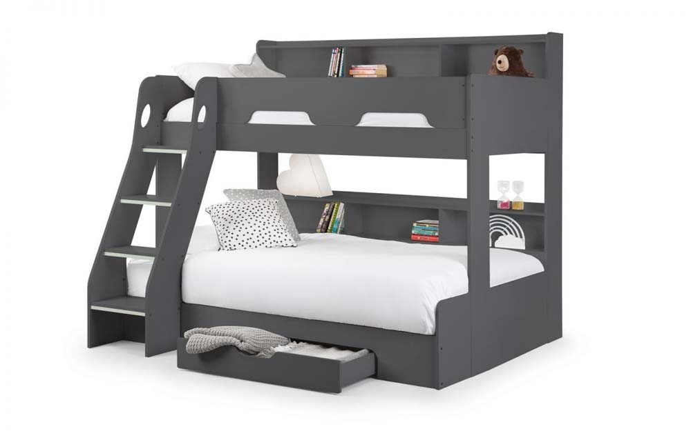 Orbit Anthracite Triple Bunk Bed, Triple Bunk Bed Pull Out