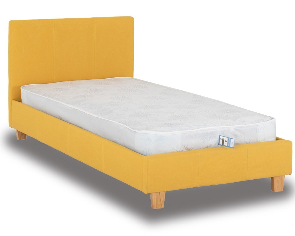 Berlin Parade Mustard Single Bed Frame