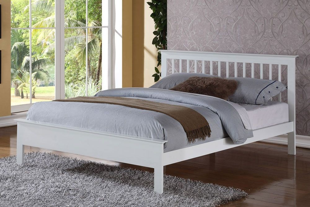 Petra White Double Bed Frame