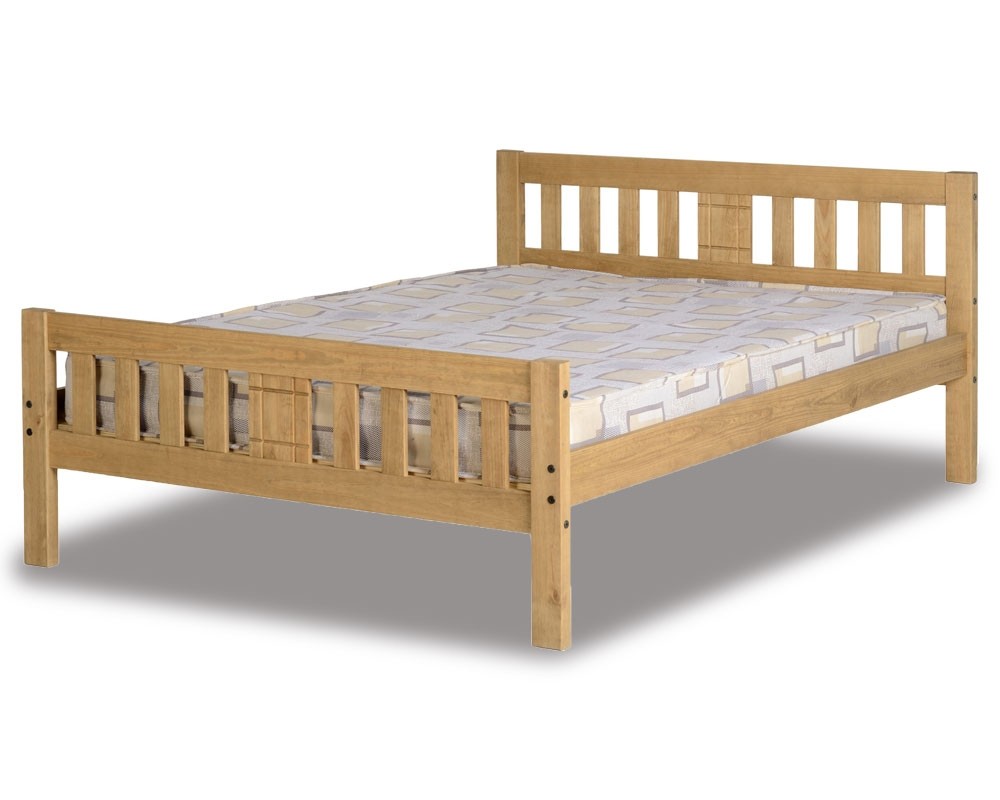 Ria Antique Waxed Pine Bed Frame