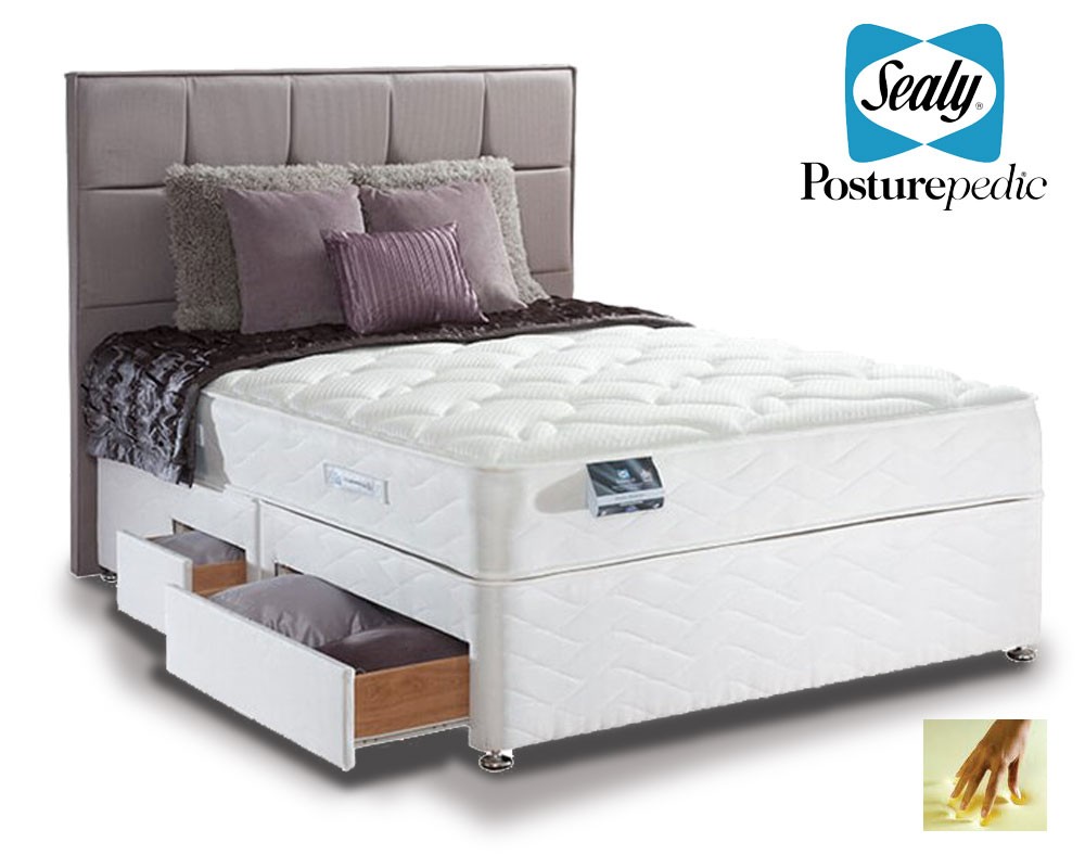 Sealy Pearl Memory Double 4 Drawer Divan Bed
