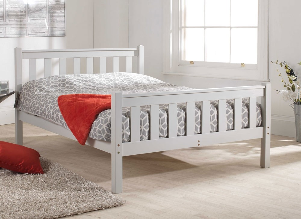 Shaker Grey High Foot Bed Frame