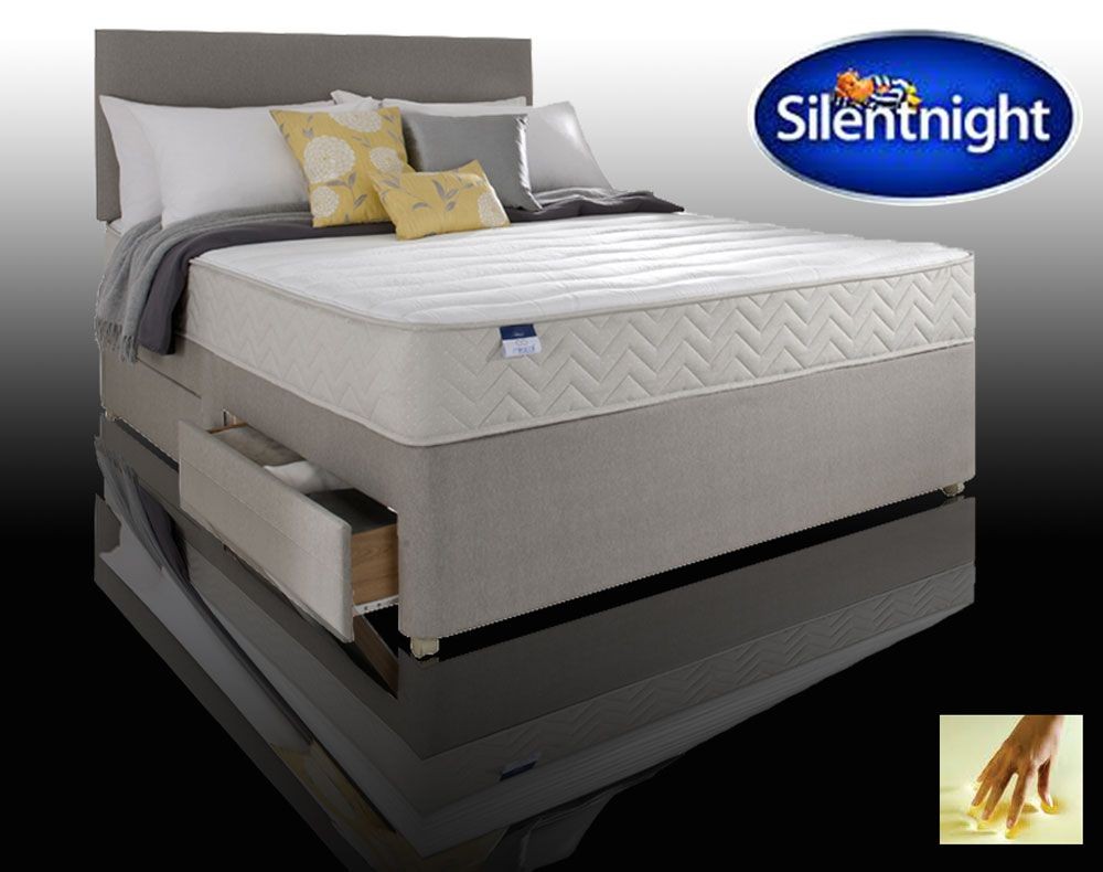Silentnight Seoul Double 4 Drawer Divan Bed With Memory Foam