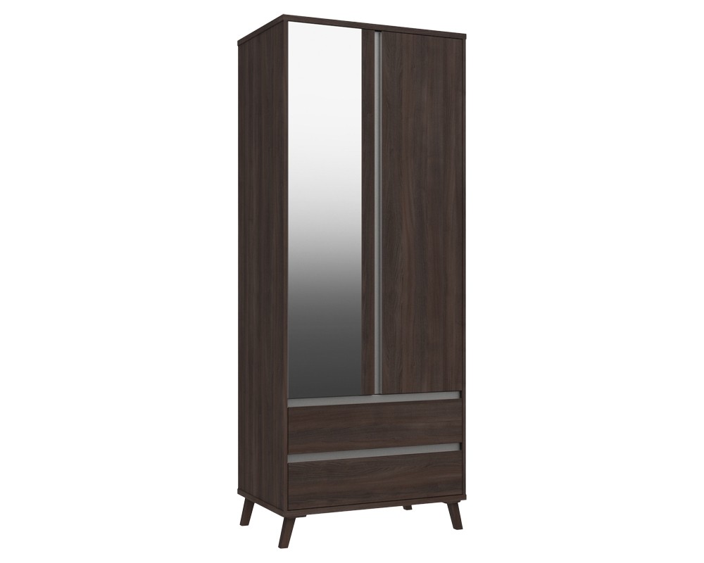 Thames 2 Door Combi Robe Truffle Oak With Mirror