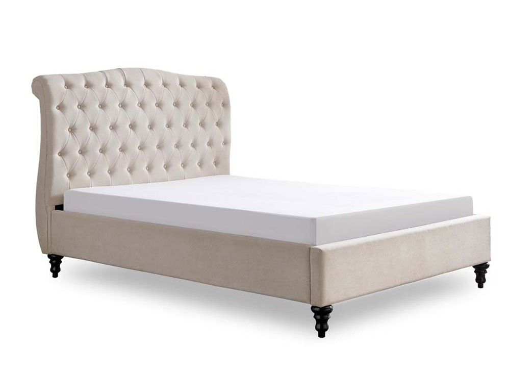 Rosemary Natural Double Bed Frame, Double Bed With Frame And Mattress