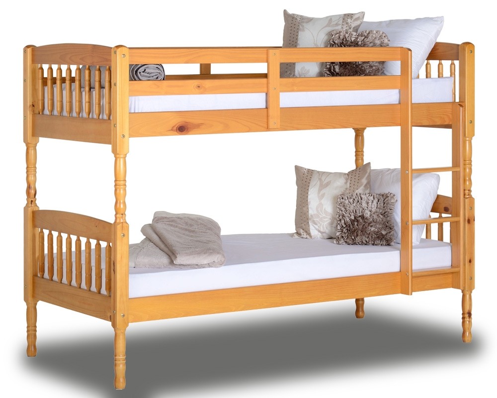 Alban Antique Pine Bunk Bed, Bunk Bed That Separates Into Singles