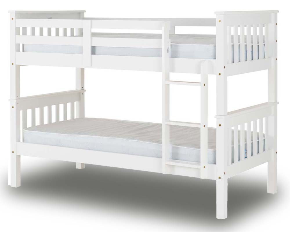 Neptuno White Bunk Bed, Bunk Beds Assembled On Delivery