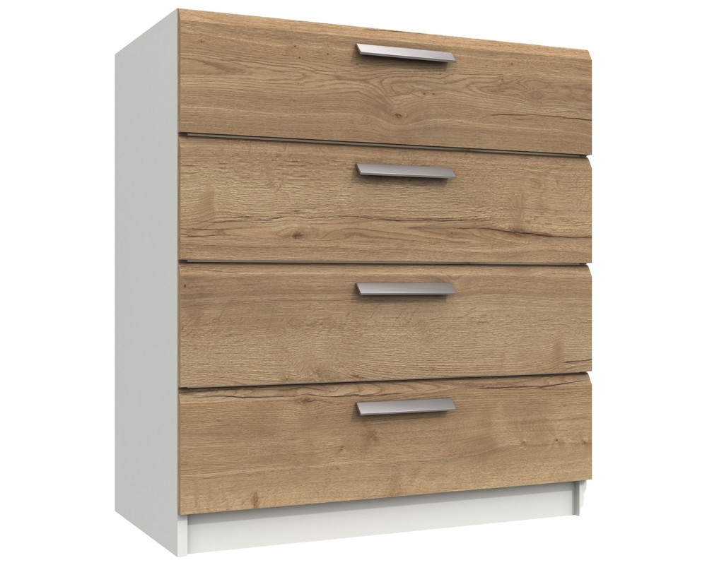 Waterford Oak And White 4 Drawer Chest