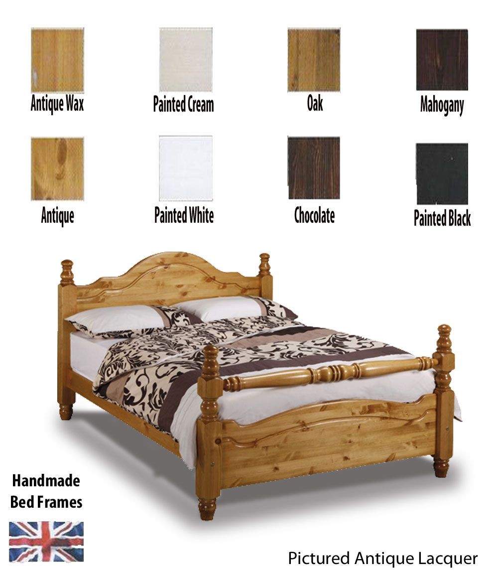 Handcrafted Super Kingsize Bed Frame, Pine King Size Bed Frame