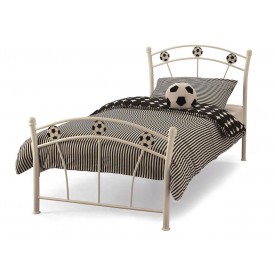 Soccer White Single Bed Frame