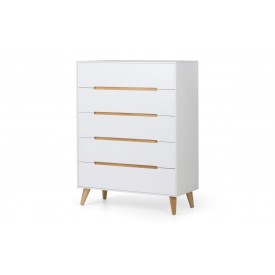 Alcester White 5 Drawer Chest