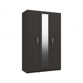 Arden Graphite Grey Gloss 3 Door Robe With Mirror