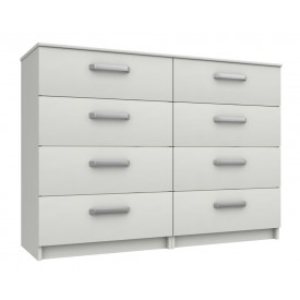 Arden White Gloss 4 Drawer Double Chest