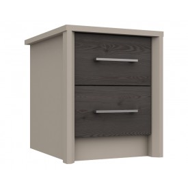 Burton 2 Drawer Bedside Anthracite Larch