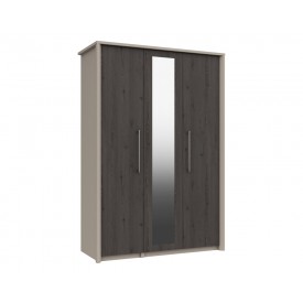 Burton 3 Door Robe Anthracite Larch With Mirror