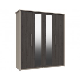 Burton 4 Door Robe Anthracite Larch With Mirror