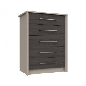 Burton 5 Drawer Chest Anthracite Larch