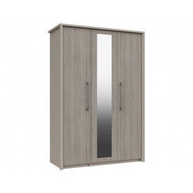 Burton 3 Door Robe Grey Oak With Mirror