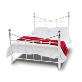 Camberwell White & Chrome Double Bed Frame