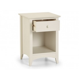Cambell White 1 Drawer Bedside