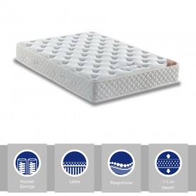 Cashmere & Latex Premier Pocket 1200 Three Quarter Mattress