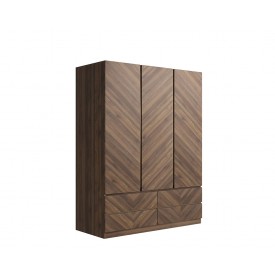 Catalan Walnut 3 Door Wardrobe