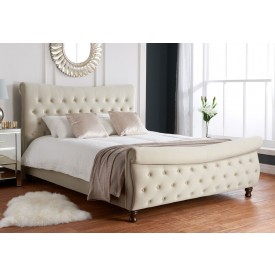 Danish Stone Sleigh Bed Frame