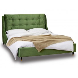 Cushion Back Green Bed Frame