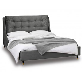 Cushion Back Grey Bed Frame